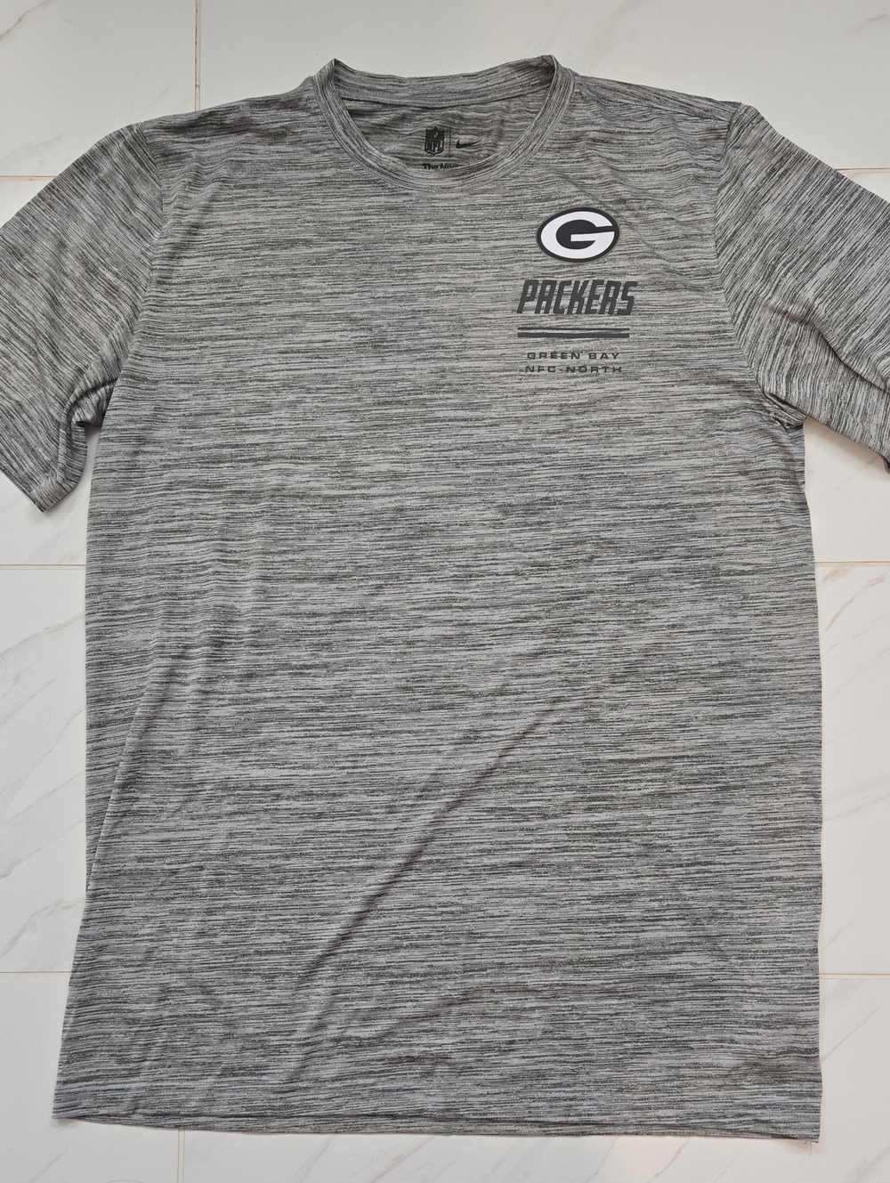 Nike Green Bay Packers Gray Heather Short Sleeve Tee